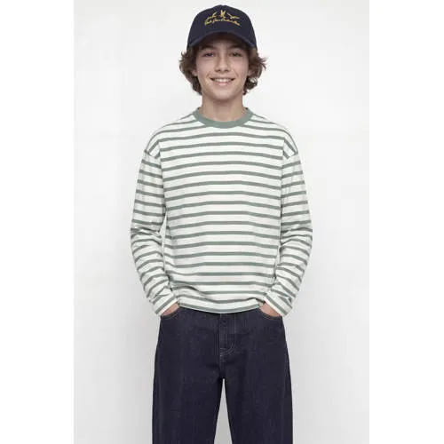 Jack & Jones oversized gestreepte longsleeve groen, foto 2