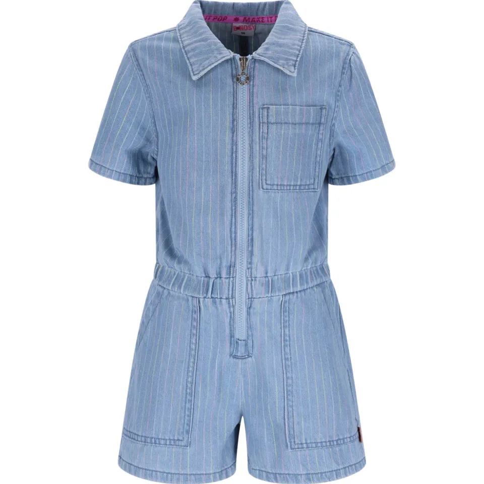 B.Nosy gestreepte playsuit light blue denim, foto 2