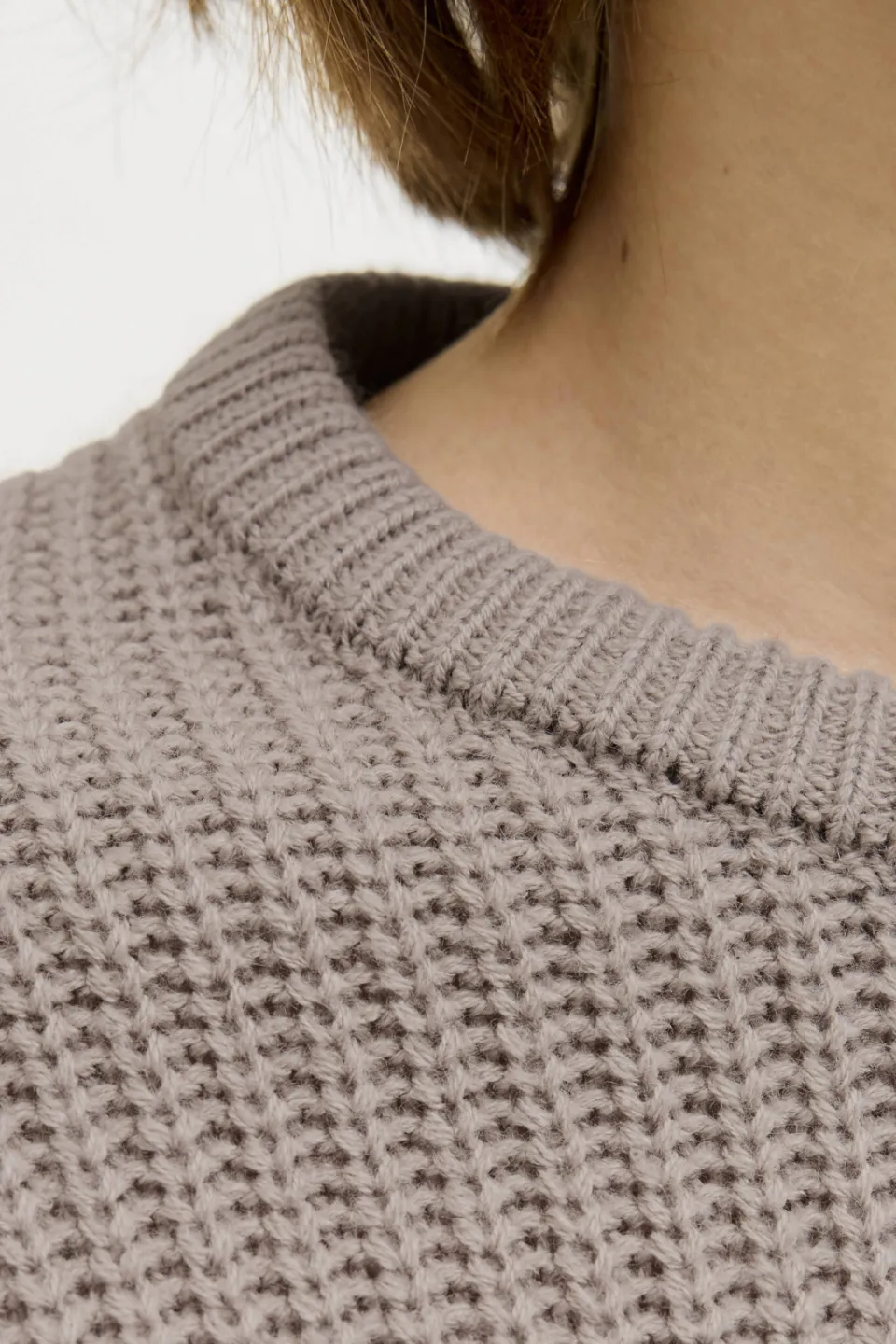 Jack & Jones JUNIOR trui bruin grof gebreid, foto 4