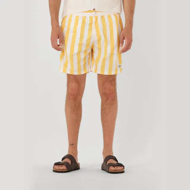 Scotch & Soda Striped mid-length zwemshort geel