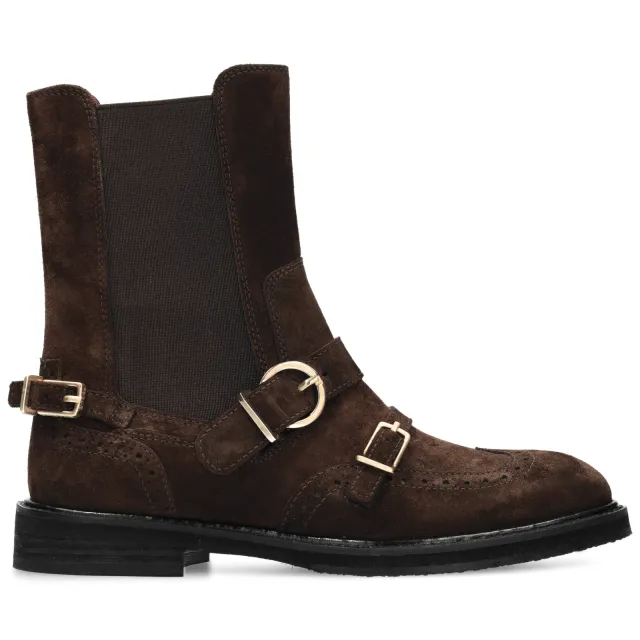 Fred de la Bretoniere leren chelsea boots - donkerbruin