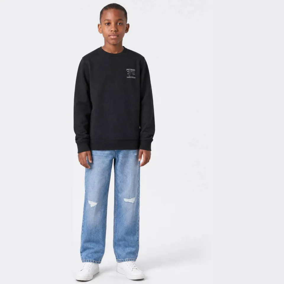 Petrol Industries rechtvallende sweater met print - zwart, foto 2