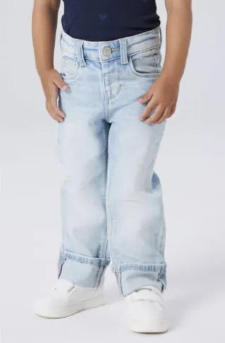 NAME IT MINI straight leg jeans light blue denim, foto 3