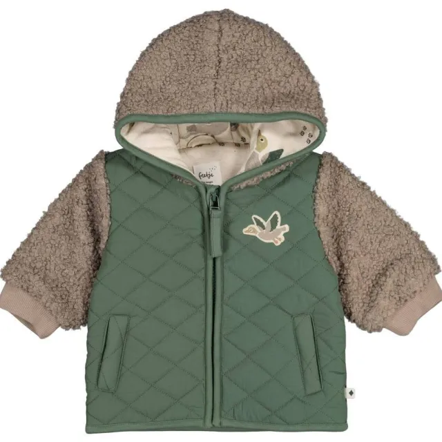 Feetje Wiggle and Waddle winterjas groen Groen/greige