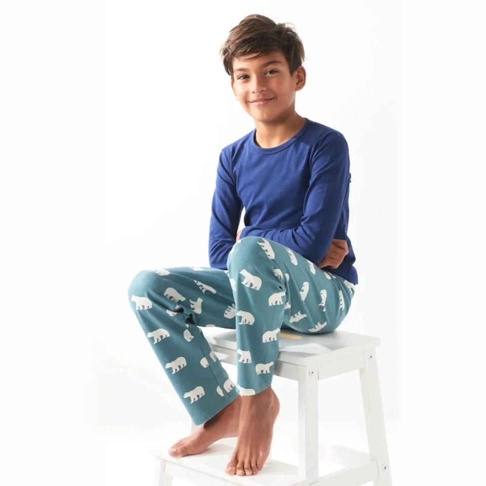 Little Label pyjama met ijsberenprint blauw
