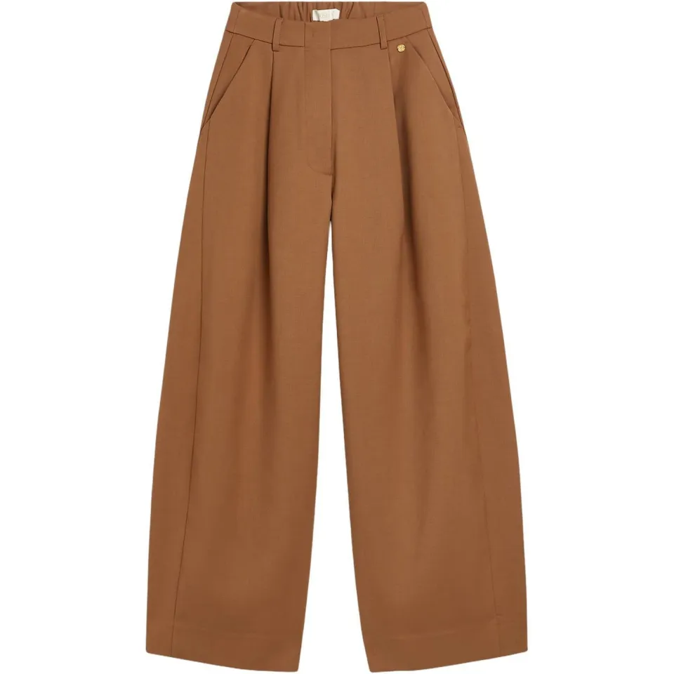 JOSH V barrel broek met plooien - cognac, foto 2
