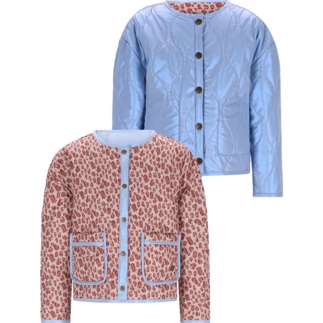 Like Flo reversible jas lichtblauw Lichtblauw/roze