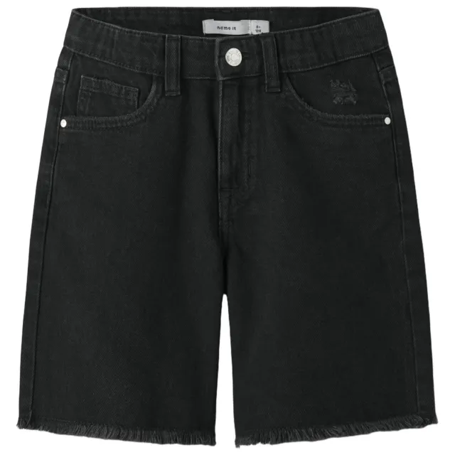NAME IT NKFBELLA denim wide leg short zwart, foto 2