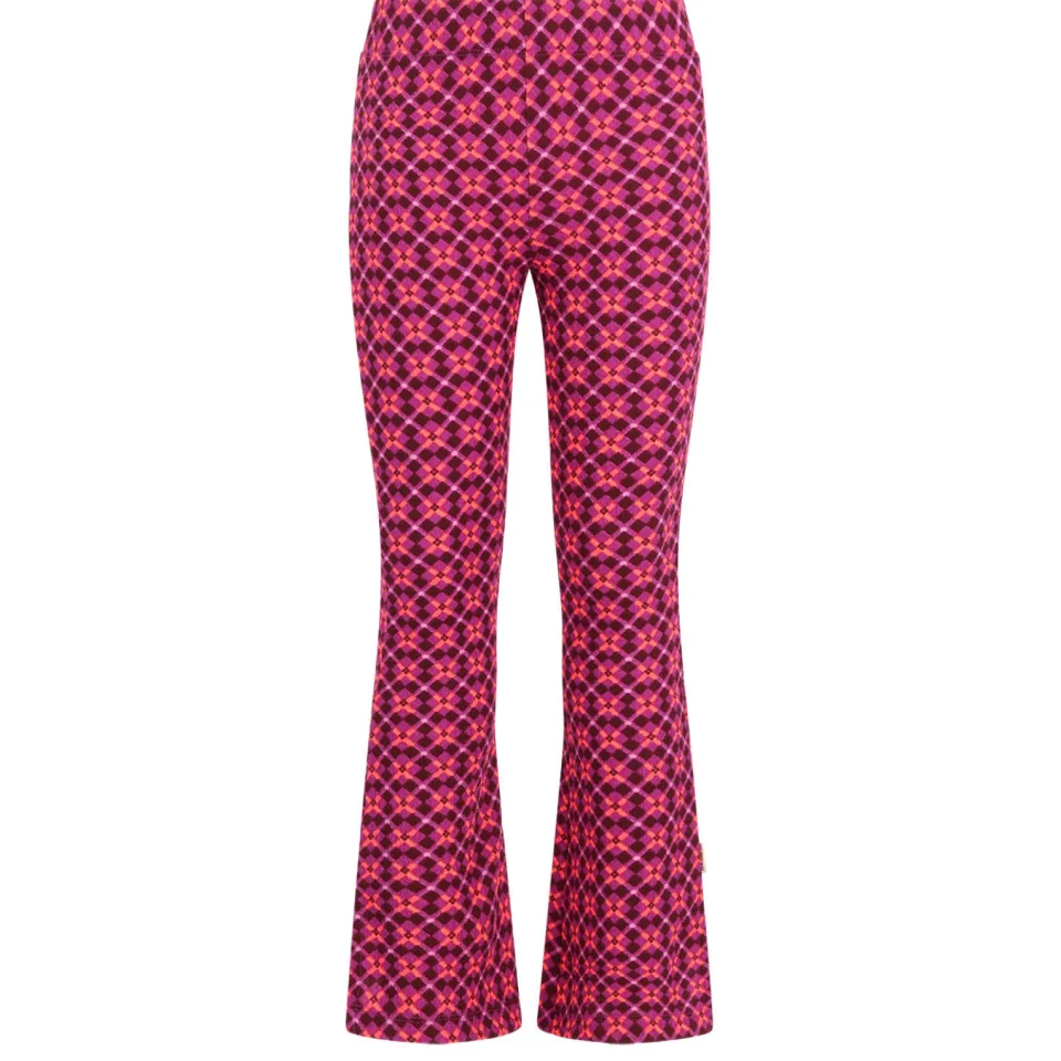 B.Nosy Pepper flared broek met print donkerroze donkerroze/paars, foto 2