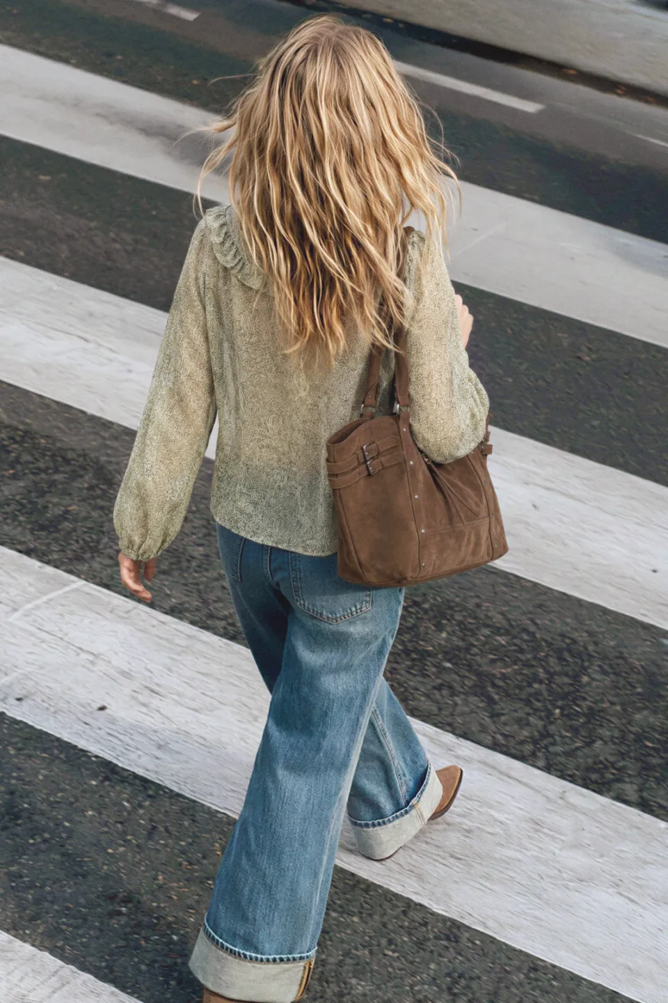 Mango Teen gebloemde blouse met ruches groen, foto 4