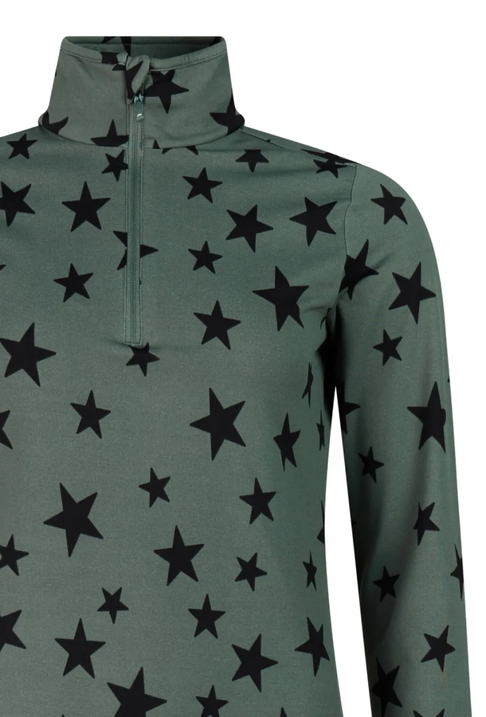 Protest PRTSwana fleece sweater met sterren - grijsgroen/zwart, foto 4