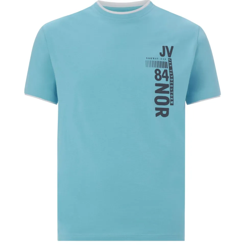 Jan Vanderstorm FLEMMING T-shirt turquoise, foto 2