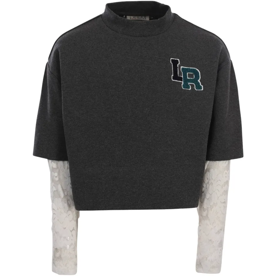 LOOXS 10sixteen rechtvallende longsleeve grijs, foto 2