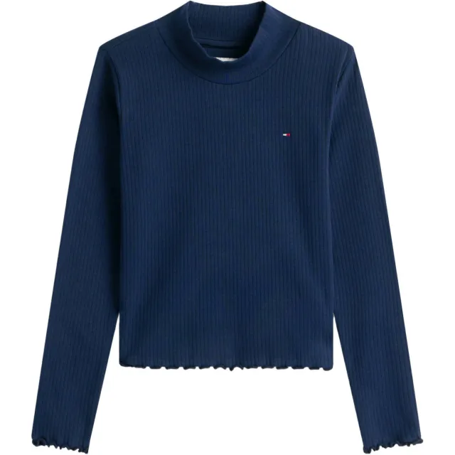 Tommy Hilfiger longsleeve donkerblauw rib, foto 2