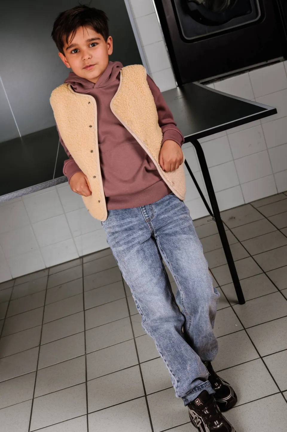 B.Nosy rechtvallend teddy gilet - beige, foto 4