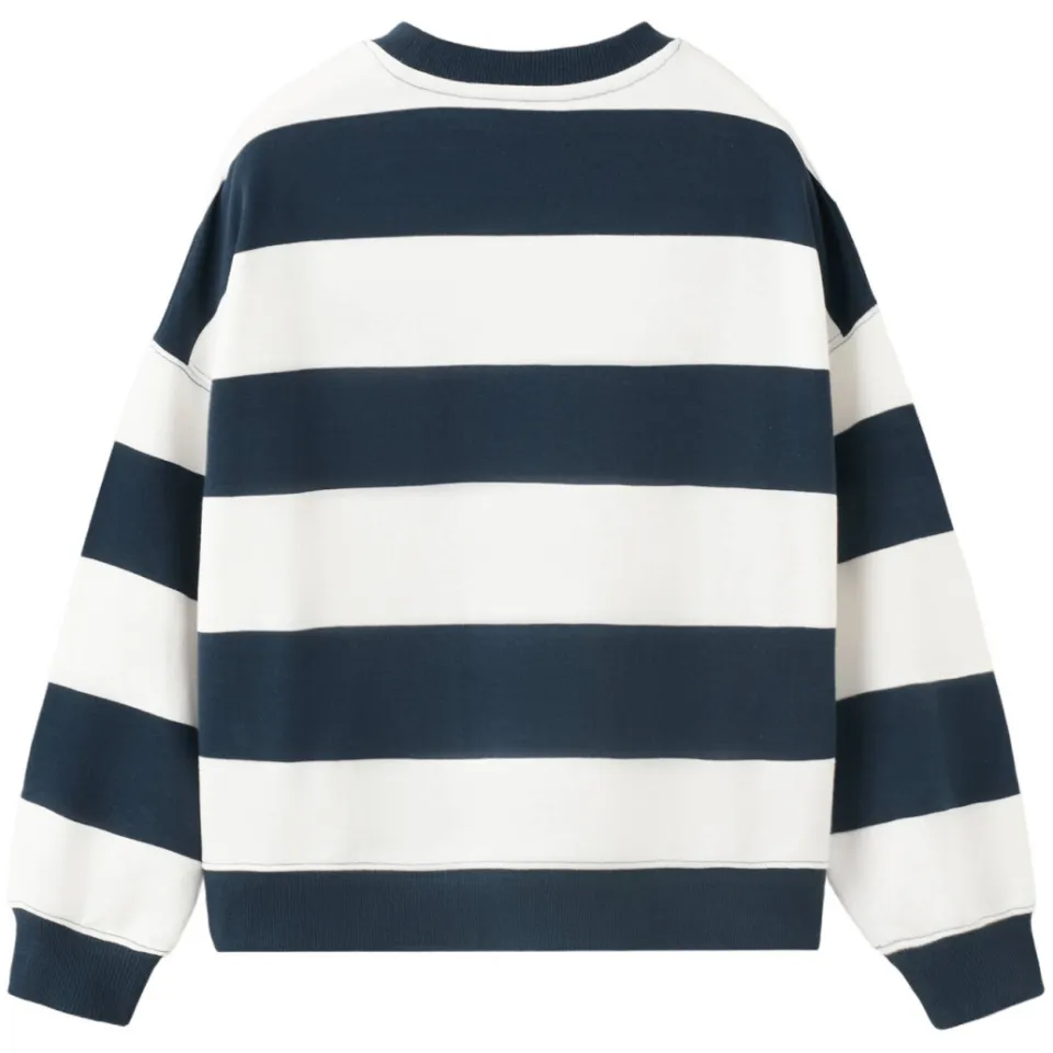 Mango Kids gestreepte sweater - marineblauw, foto 3