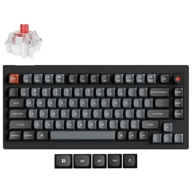 Keychron V1W-D1 8K QMK bedraad toetsenbord zwart