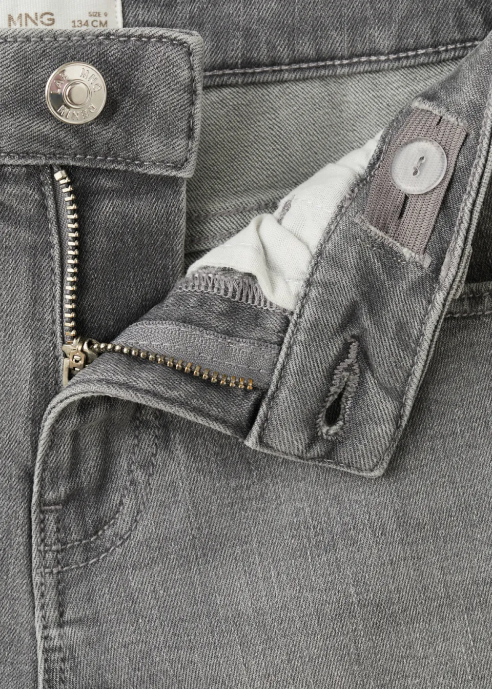 Mango Kids jeansshort grijs, foto 4