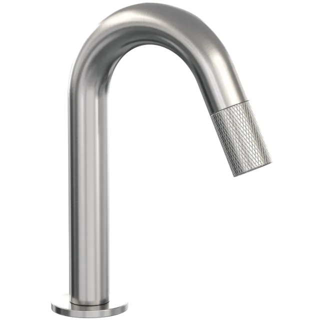 Brauer Opbouw Fonteinkraan Brauer Brushed Carving Edition Met Gebogen Uitloop RVS Geborsteld PVD