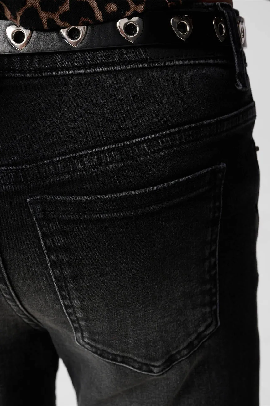 Shoeby high waist flared jeans black denim, foto 6