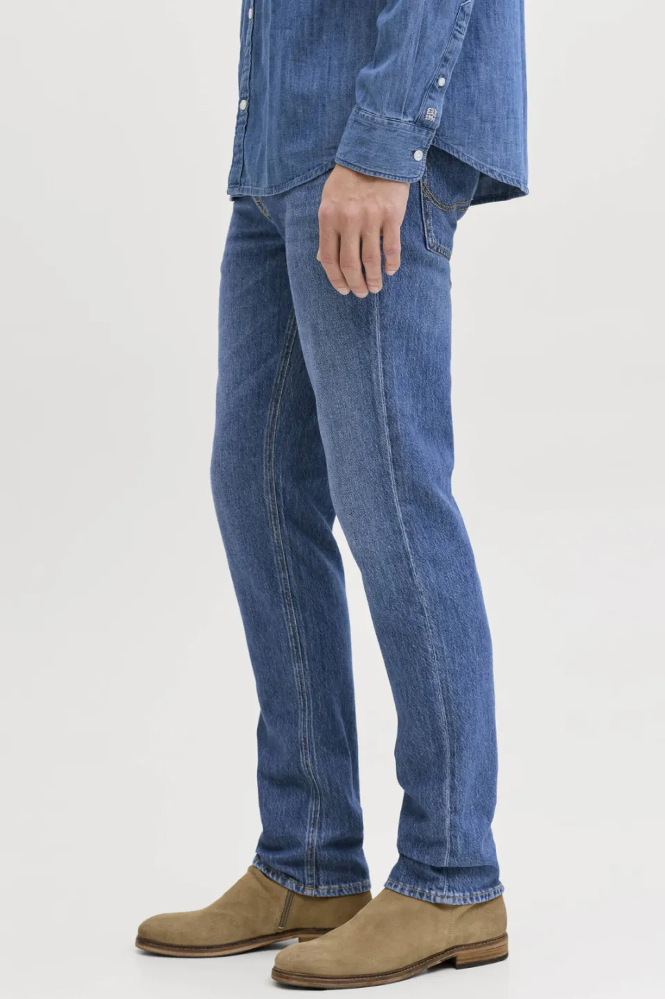 Jack & Jones JEANS INTELLIGENCE JJICLARK JJORIGINAL regular fit jeans mid blue, foto 5