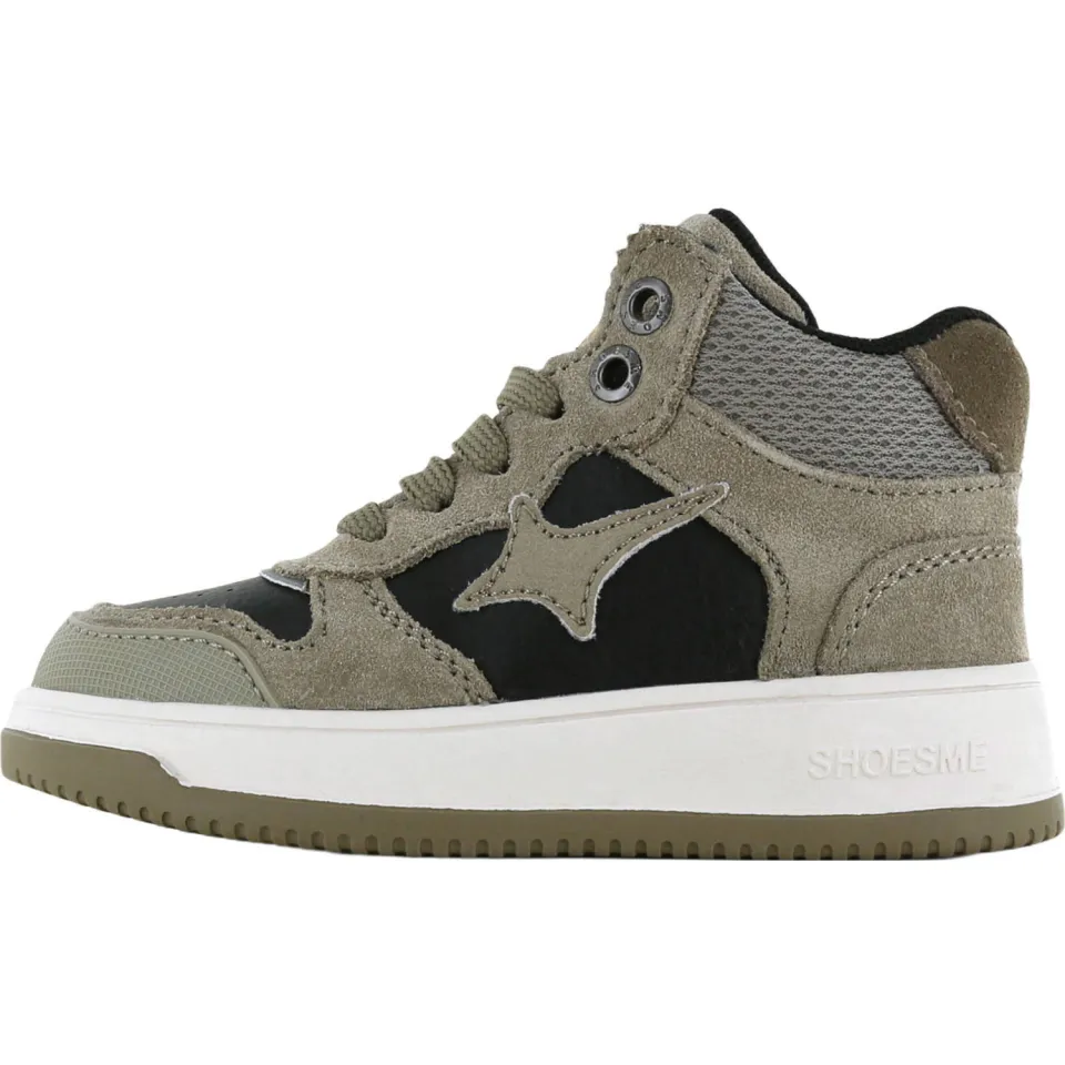 Shoesme suède sneakers - taupe/zwart, foto 4