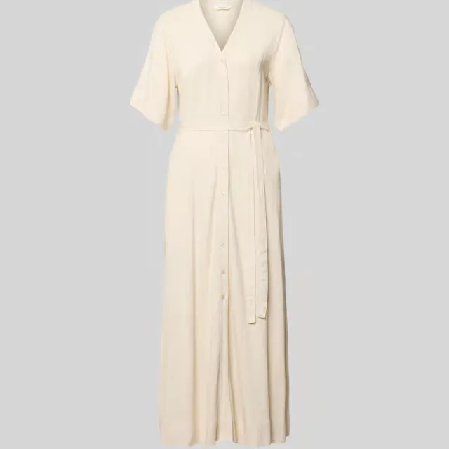 Selected Slfviva linnen jurk beige