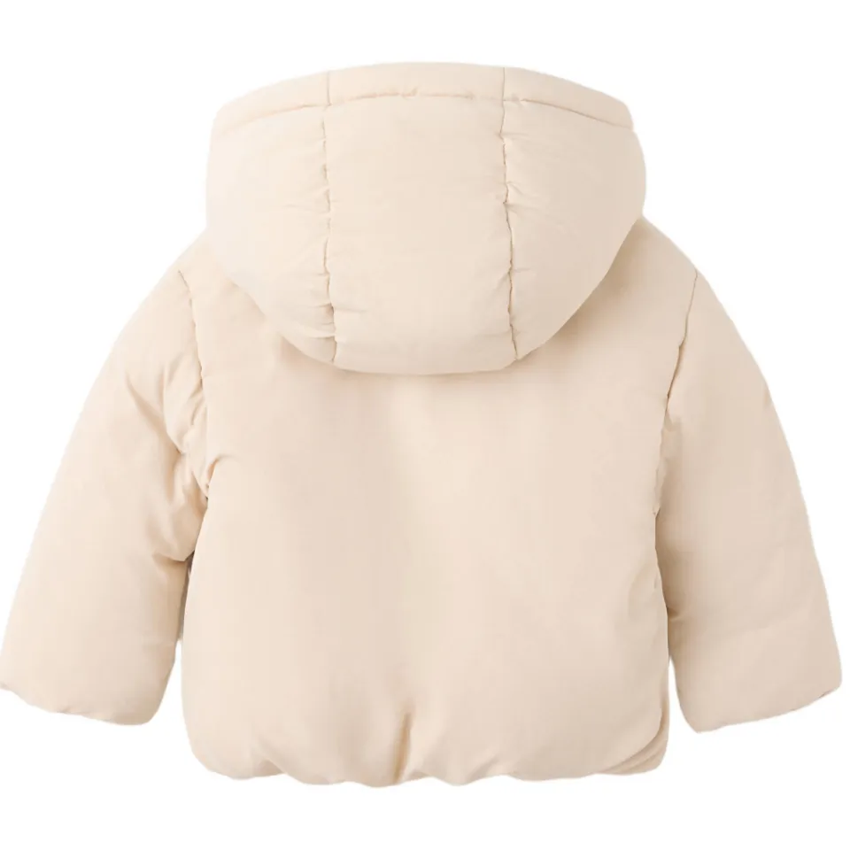 Mango Kids gewatteerde winterjas beige, foto 2
