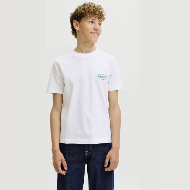 Jack & Jones relaxed fit T-shirt met backprint wit