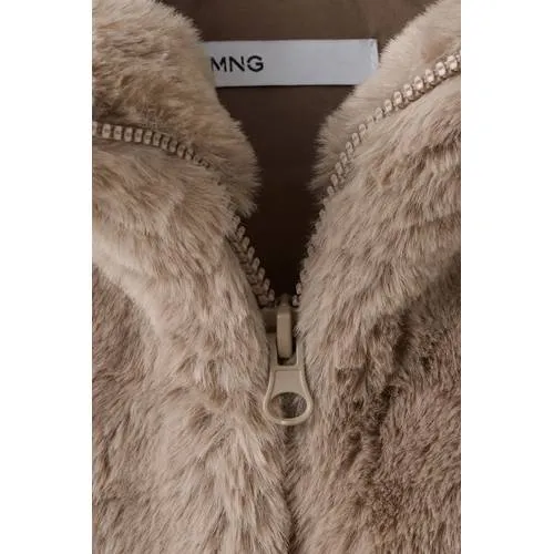 Mango teddy bodywarmer middenbruin, foto 4