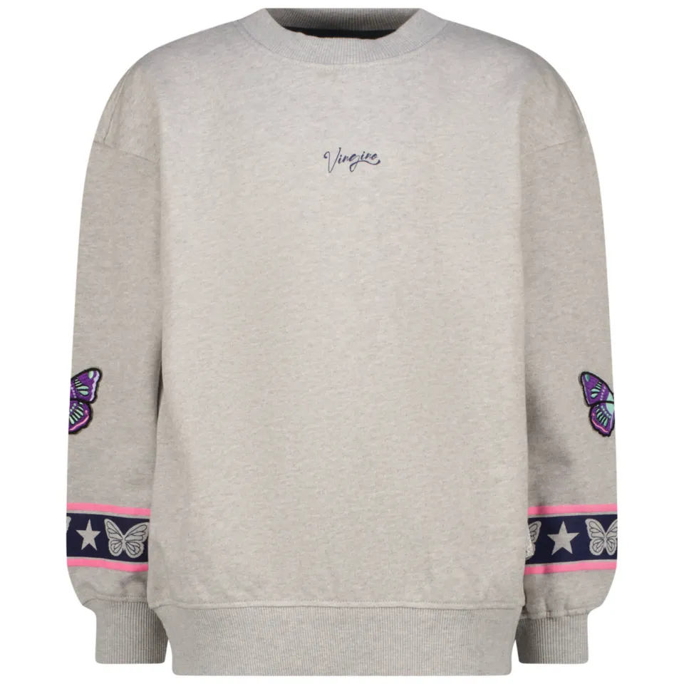 Vingino sweater met backprint grijs melange, foto 2