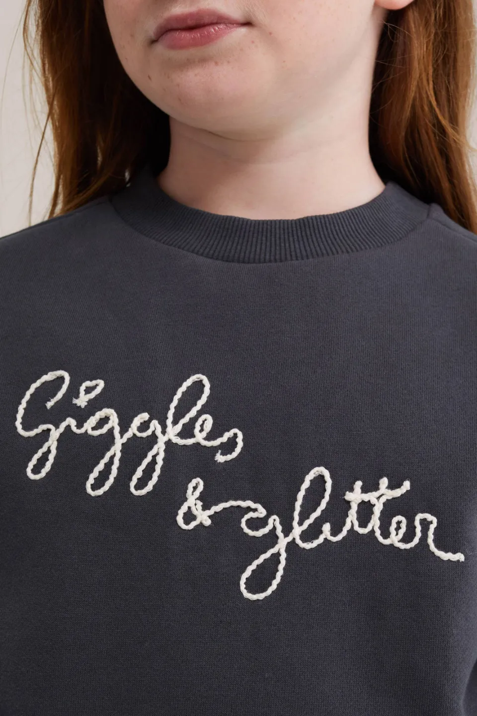 WE Fashion midi sweatjurk met tule donkergrijs wit, foto 6