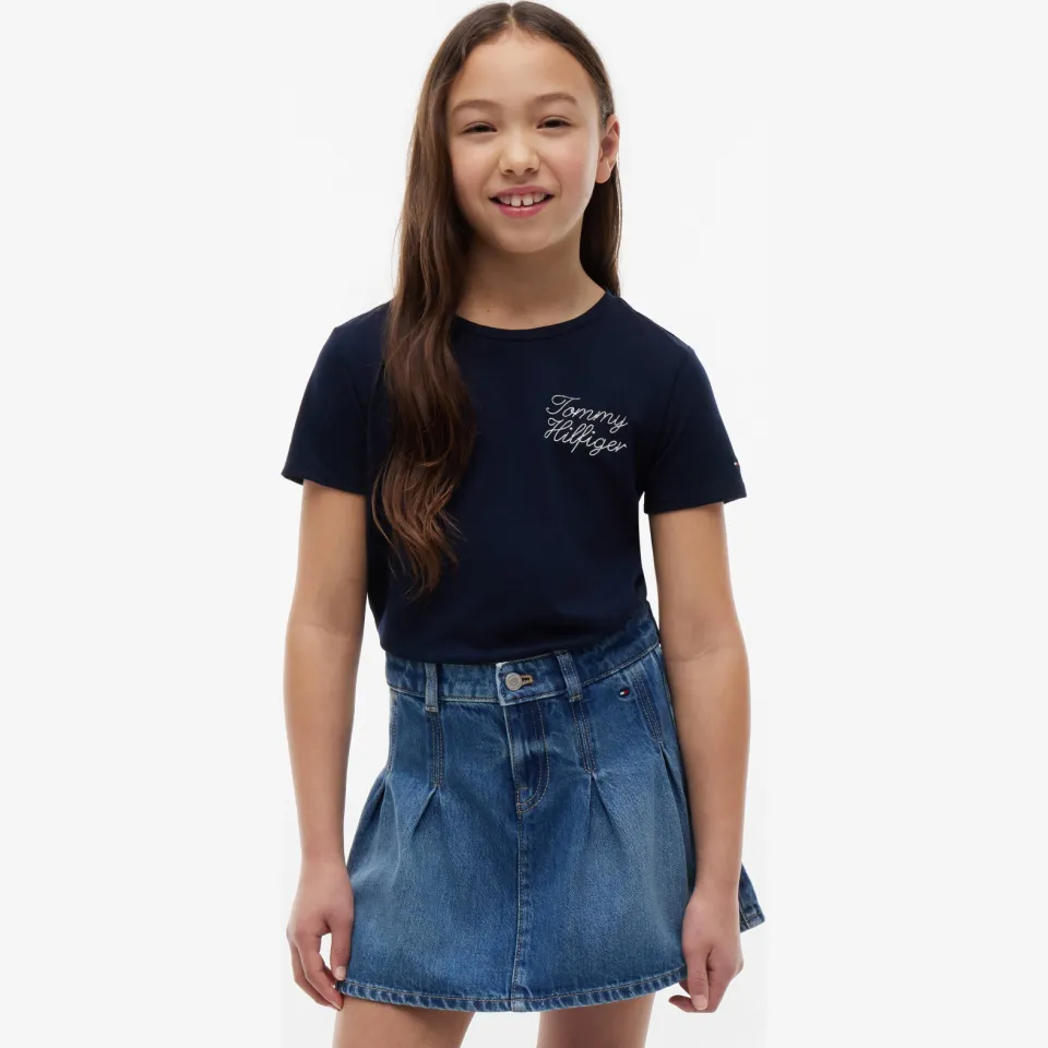Tommy Hilfiger t-shirt donkerblauw met tekst, foto 4