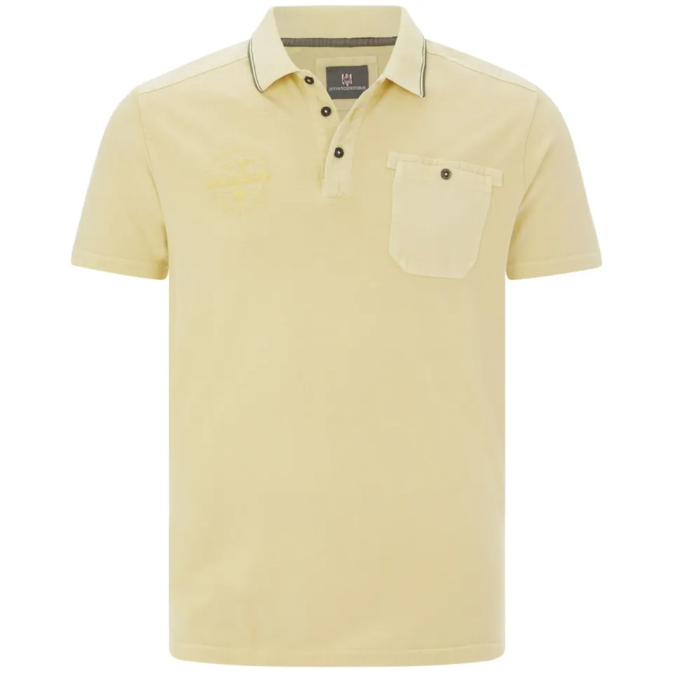 Jan Vanderstorm polo Plus Size GUNHELM lichtgeel, foto 2