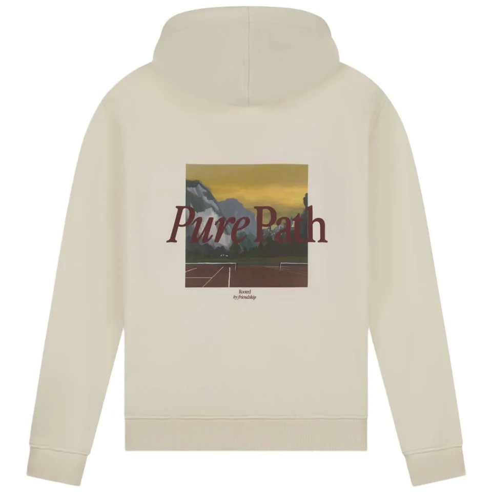 Pure Path regular fit hoodie met backprint - ecru, foto 3