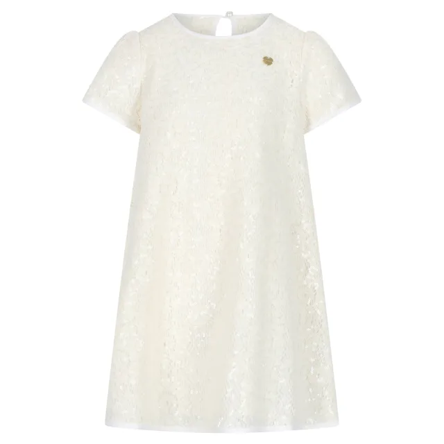Le Chic A-lijn jurk gehaakt wit Offwhite