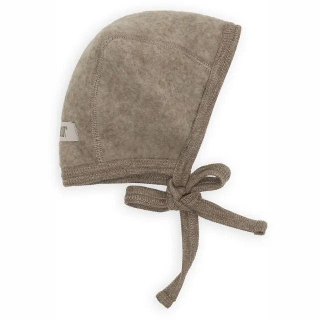 Huttelihut Bonnet Wool Fleece - Beige-6M