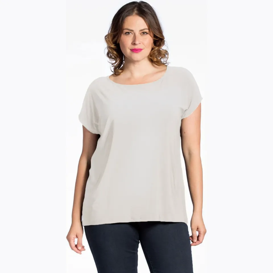 Yoek mouwloos shirt beige