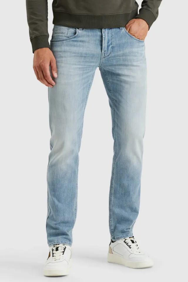 PME Legend NIGHTFLIGHT regular fit jeans met textuur lichtblauw