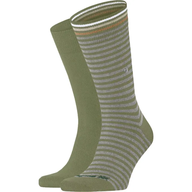 Burlington Everyday Stripe sokken 2-pack groen