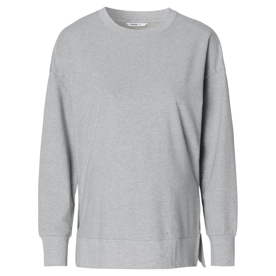 Noppies maternity zwangerschaps sweater met backprint grijs, foto 2