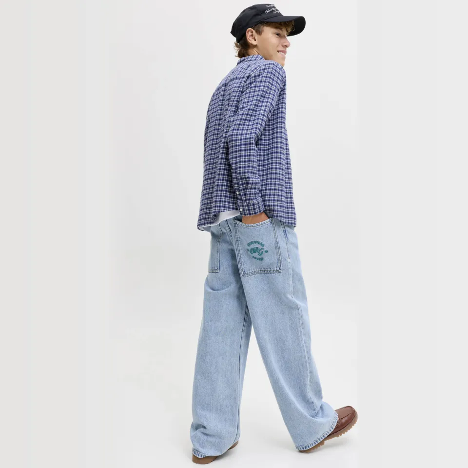 Jack & Jones JUNIOR wide leg jeans - lichtblauw, foto 3