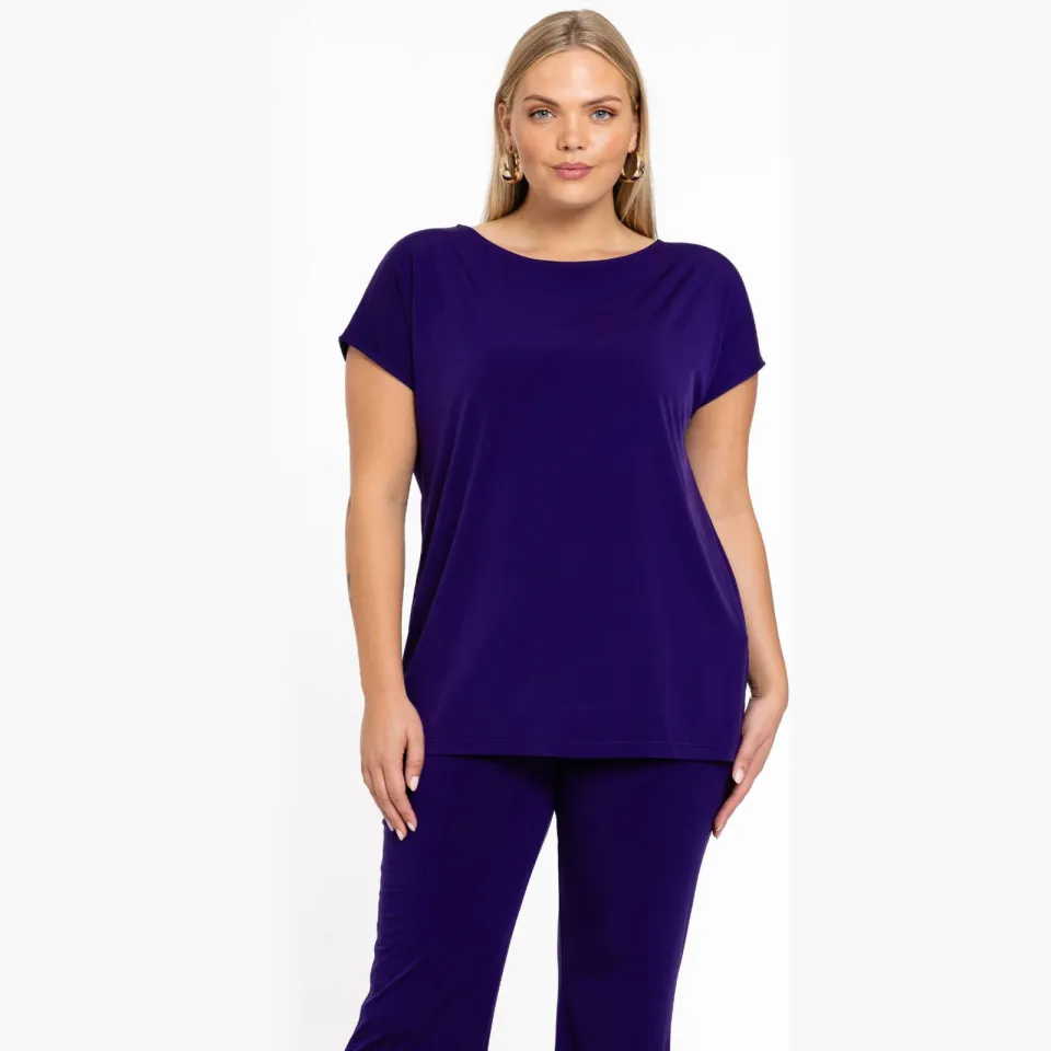 Yoek T-shirt kapmouwen paars, foto 2
