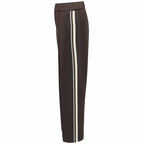 Only wide leg casual broek donkerbruin, foto 3