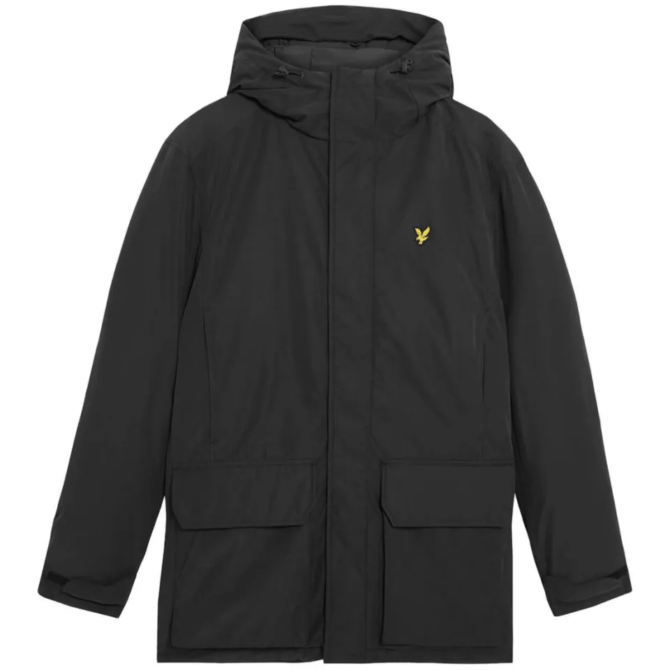 Lyle & Scott Membrane parka jas zwart, foto 2