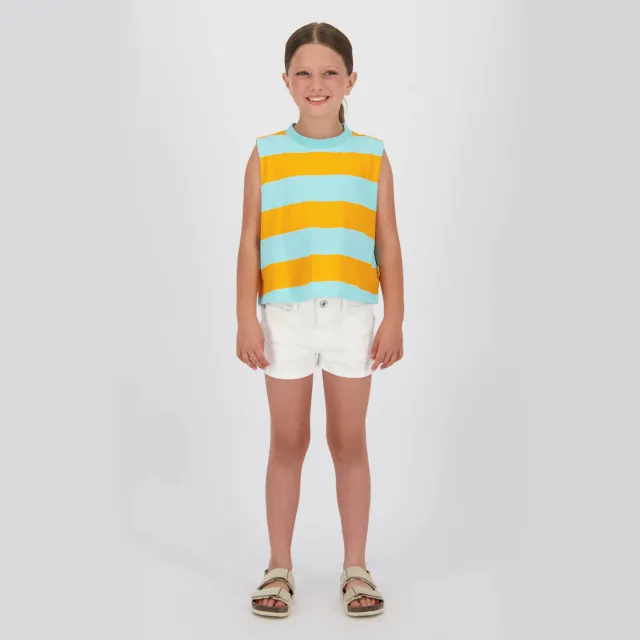 Vingino denim regular high waist short wit