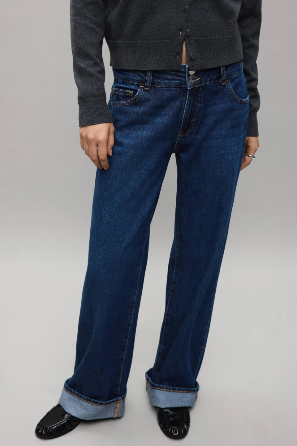 Mango TEEN straight leg jeans - changeant blauw, foto 5