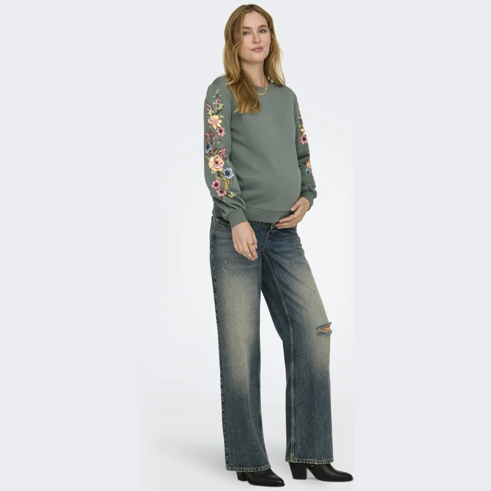 Only MATERNITY zwangerschapssweater OLMCONNY groen, foto 5
