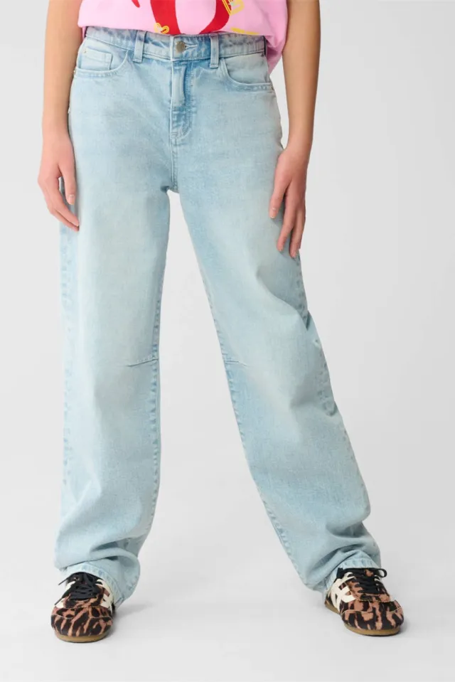 Shoeby high waist barrel jeans light blue denim, foto 4