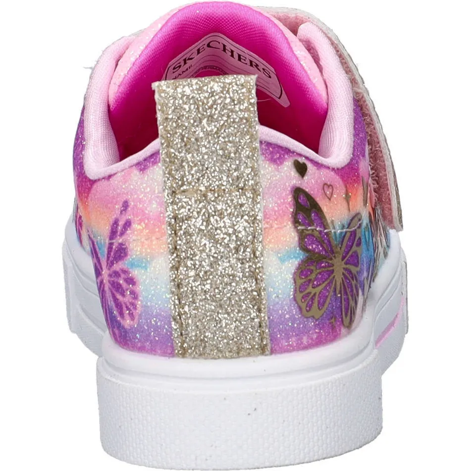 Skechers imitatieleren sneakers met glitters - roze, foto 5